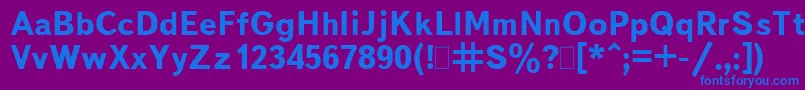 Шрифт BukvarnayaBold – синие шрифты на фиолетовом фоне