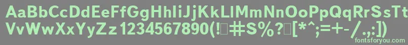 BukvarnayaBold Font – Green Fonts on Gray Background