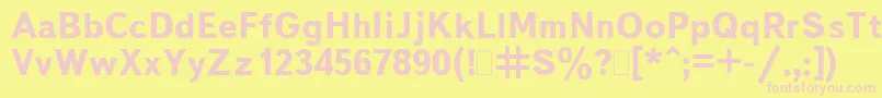 BukvarnayaBold Font – Pink Fonts on Yellow Background