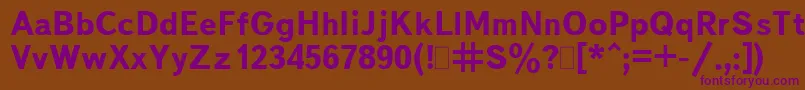 BukvarnayaBold Font – Purple Fonts on Brown Background