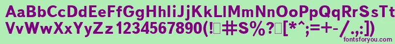 BukvarnayaBold-fontti – violetit fontit vihreällä taustalla