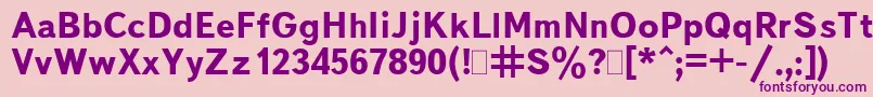 BukvarnayaBold Font – Purple Fonts on Pink Background