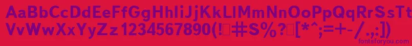 BukvarnayaBold Font – Purple Fonts on Red Background