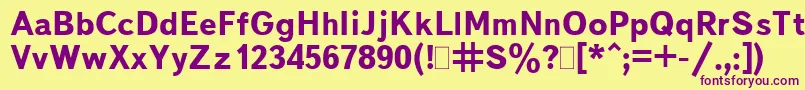 BukvarnayaBold Font – Purple Fonts on Yellow Background
