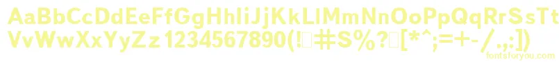 BukvarnayaBold Font – Yellow Fonts on White Background