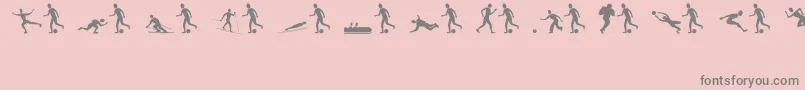 SportsfiguresRegular Font – Gray Fonts on Pink Background