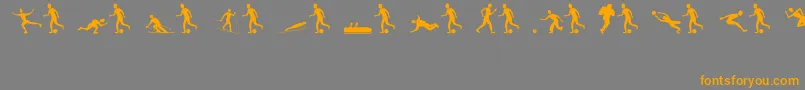 SportsfiguresRegular Font – Orange Fonts on Gray Background