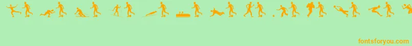 Police SportsfiguresRegular – polices orange sur fond vert