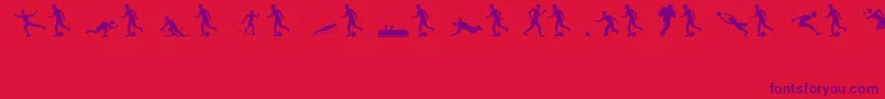 Police SportsfiguresRegular – polices violettes sur fond rouge