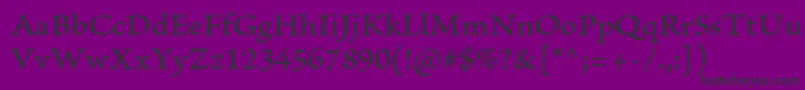 Fonte BriosoproMediumcapt – fontes pretas em um fundo violeta