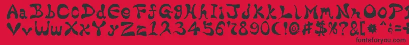 Fonte BharaticFont – fontes pretas em um fundo vermelho