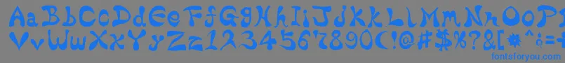 BharaticFont Font – Blue Fonts on Gray Background