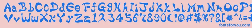 fuente BharaticFont – Fuentes Azules Sobre Fondo Rosa