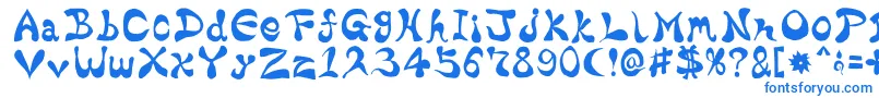 フォントBharaticFont – 白い背景に青い文字