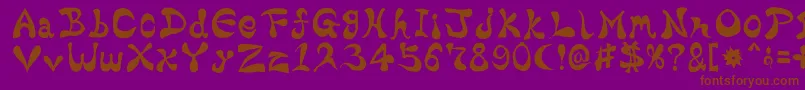 Шрифт BharaticFont – коричневые шрифты на фиолетовом фоне