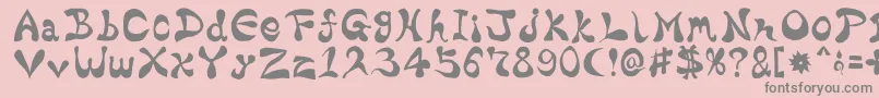 フォントBharaticFont – ピンクの背景に灰色の文字