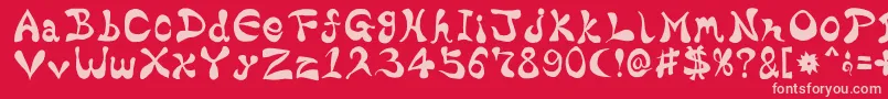 Fonte BharaticFont – fontes rosa em um fundo vermelho