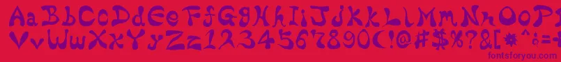 Fonte BharaticFont – fontes roxas em um fundo vermelho