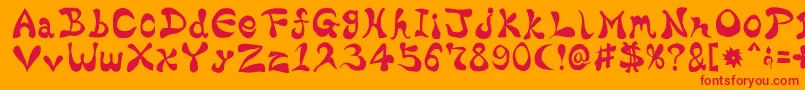 BharaticFont Font – Red Fonts on Orange Background