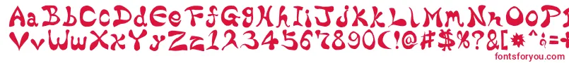 Czcionka BharaticFont – czerwone czcionki