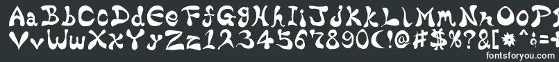 フォントBharaticFont – 黒い背景に白い文字