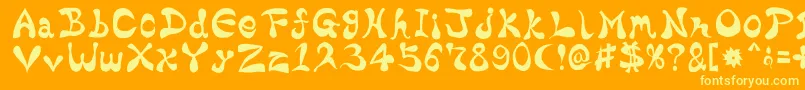 BharaticFont Font – Yellow Fonts on Orange Background