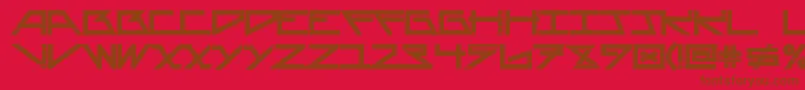 Czcionka AsteriskLines – brązowe czcionki na czerwonym tle