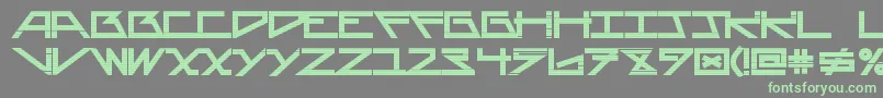AsteriskLines-Schriftart – Grüne Schriften auf grauem Hintergrund