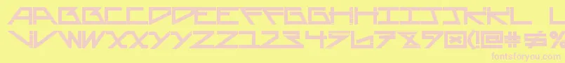 AsteriskLines Font – Pink Fonts on Yellow Background