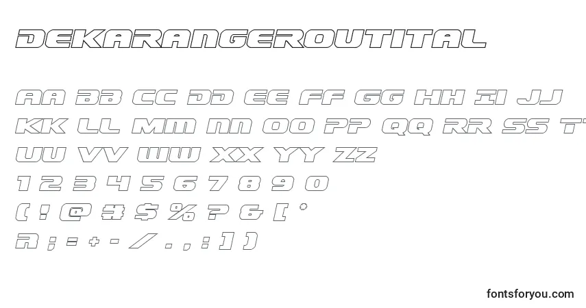 Шрифт Dekarangeroutital – алфавит, цифры, специальные символы