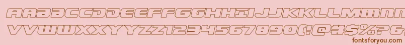 Dekarangeroutital Font – Brown Fonts on Pink Background