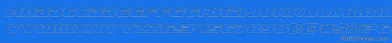 Dekarangeroutital Font – Gray Fonts on Blue Background