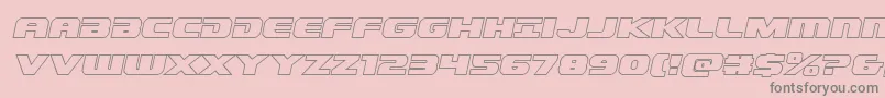 Dekarangeroutital Font – Gray Fonts on Pink Background