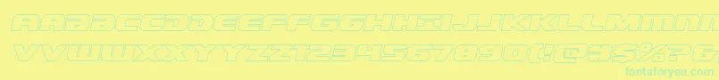 Dekarangeroutital Font – Green Fonts on Yellow Background