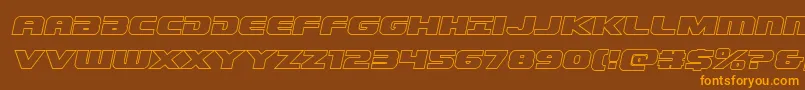 Dekarangeroutital Font – Orange Fonts on Brown Background
