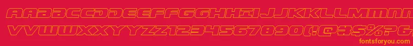 Dekarangeroutital Font – Orange Fonts on Red Background