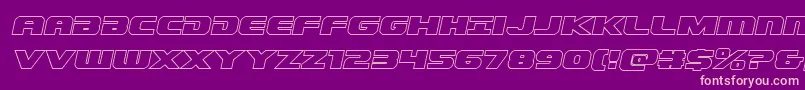 Dekarangeroutital Font – Pink Fonts on Purple Background
