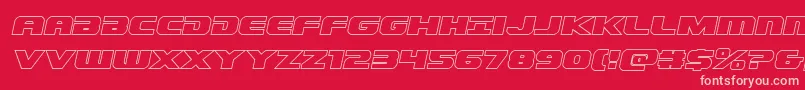 Dekarangeroutital Font – Pink Fonts on Red Background