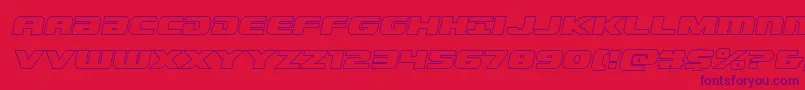 Dekarangeroutital Font – Purple Fonts on Red Background