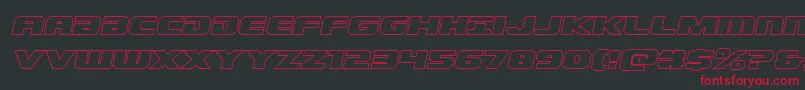 Dekarangeroutital Font – Red Fonts on Black Background