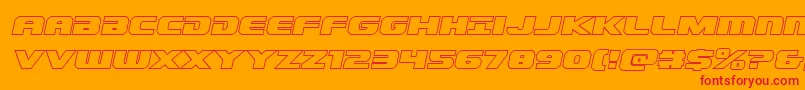 Dekarangeroutital Font – Red Fonts on Orange Background