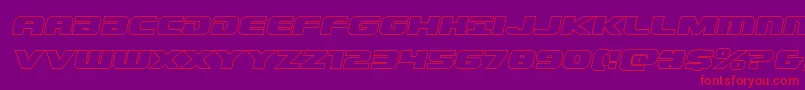 Dekarangeroutital Font – Red Fonts on Purple Background