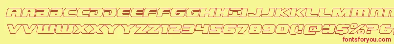 Dekarangeroutital Font – Red Fonts on Yellow Background
