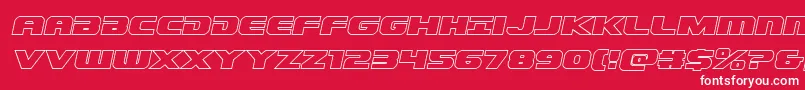 Dekarangeroutital Font – White Fonts on Red Background