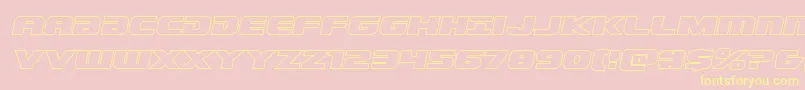 Dekarangeroutital Font – Yellow Fonts on Pink Background