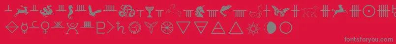 fuente Celticastrologer – Fuentes Grises Sobre Fondo Rojo