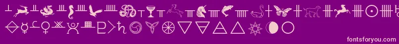 fuente Celticastrologer – Fuentes Rosadas Sobre Fondo Morado