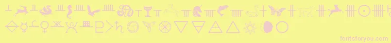 Celticastrologer Font – Pink Fonts on Yellow Background