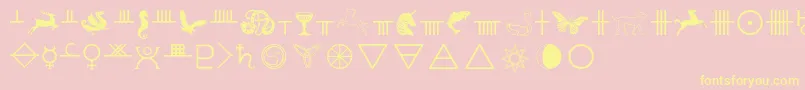 Celticastrologer Font – Yellow Fonts on Pink Background