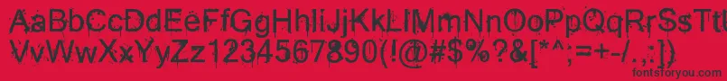 HowBoutThat Font – Black Fonts on Red Background